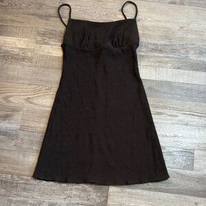Bisou Bisou Black Mini Dress with Spaghetti Straps size M